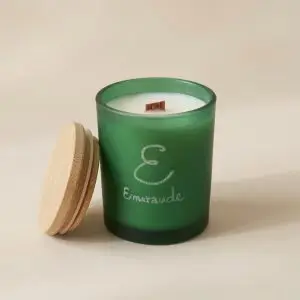 bougie artisanale émeraude - Lazulys